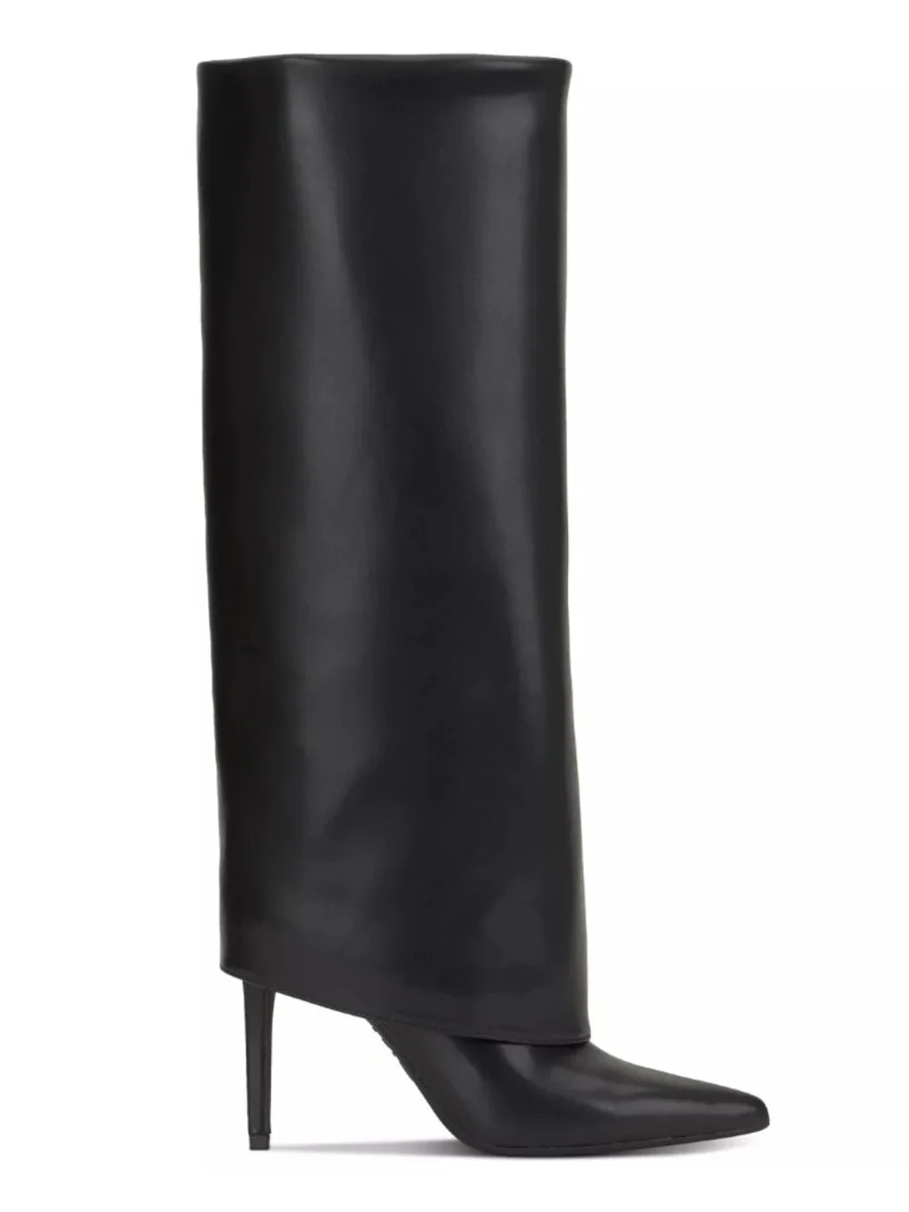 INC Skylar Fold Over Pointed Toe Knee High Boots Black Size 10.5 M NWT